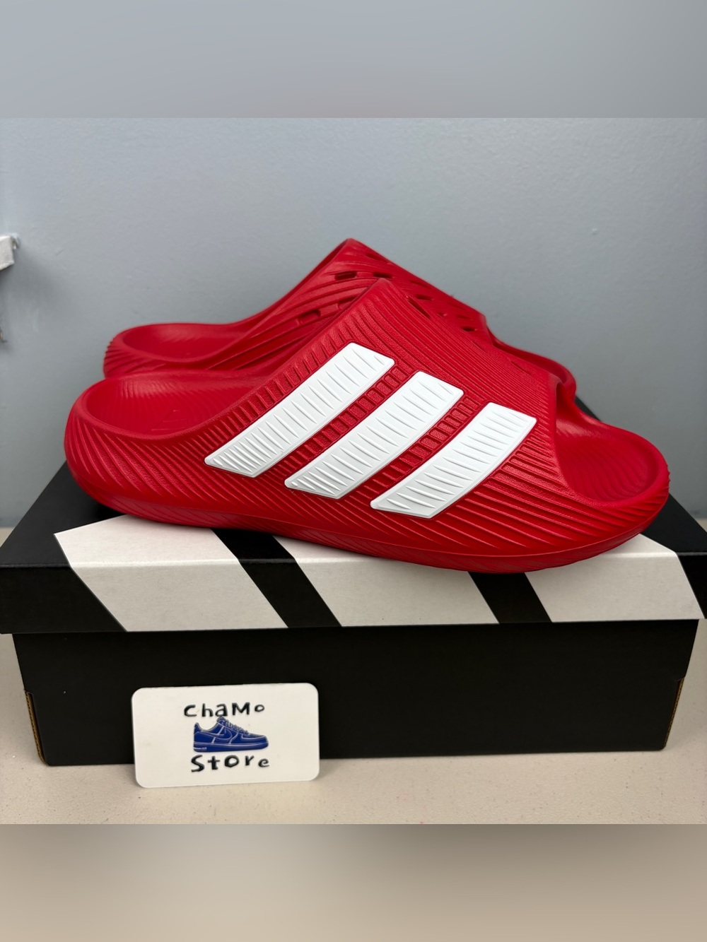 Adidas Purechill Slide Comfortable Slip On Scarlet Red  White KI0063 Size